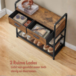 Wieszak na ubrania z szafką na buty, szufladami i drążkiem – mebel do przedpokoju 6-w-1 - Image 6