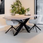 Stół do jadalni Akagi | Duński owal | Mango popielaty blond