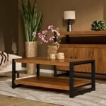 Stolik kawowy Britt | Podwójny | Naturalny Mango | NOWOŚĆ